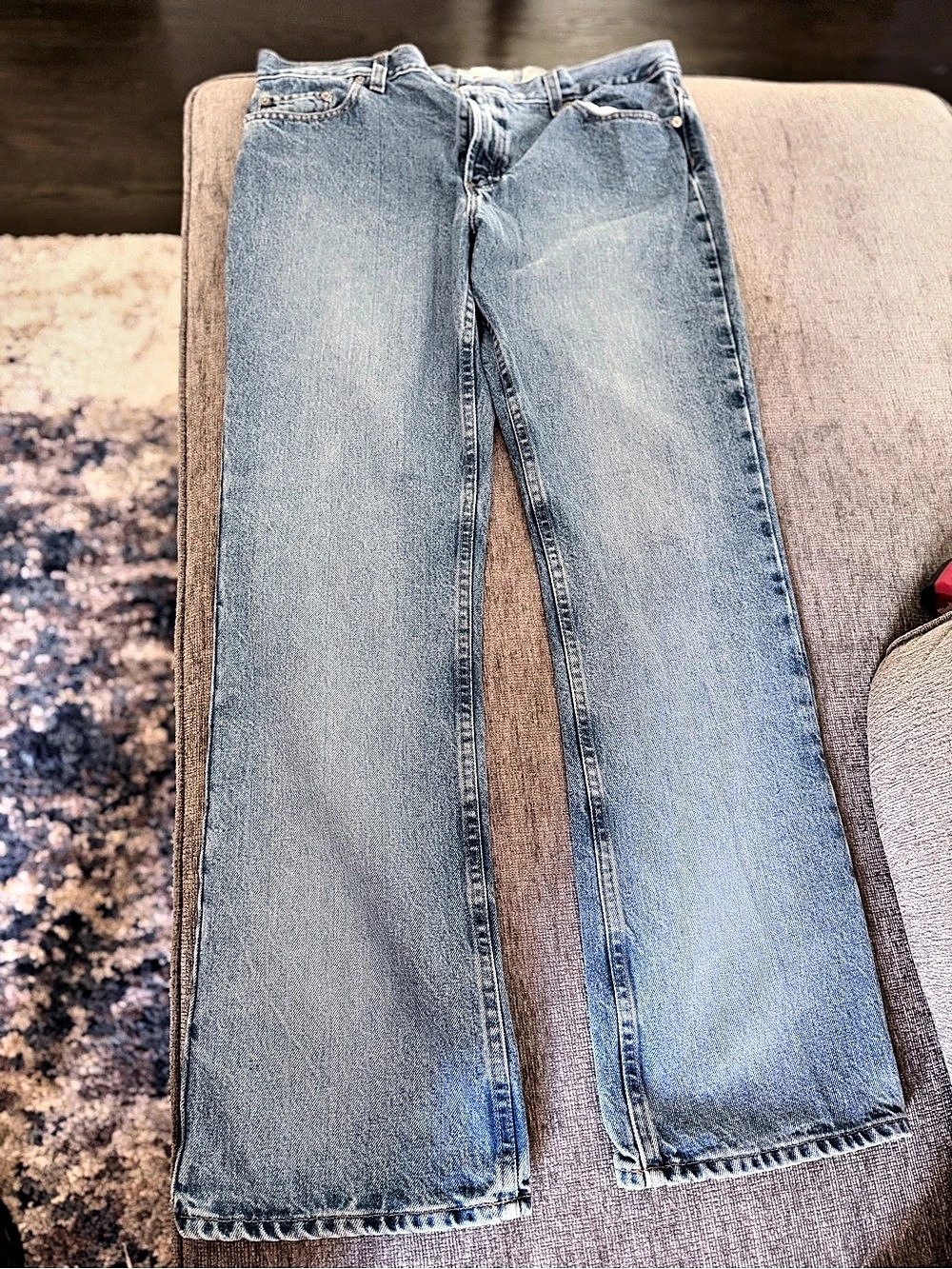 Old Navy Boot-Cut Jeans Just Below Waist Blue Waist 14